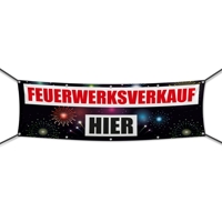 Feuerwerksverkauf Silvester M2 Banner, Plane, Werbeschild, Winter, Werbebanner