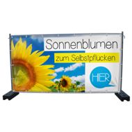 340 x 173 cm | Sonnenblumen Bauzaunbanner (1644)