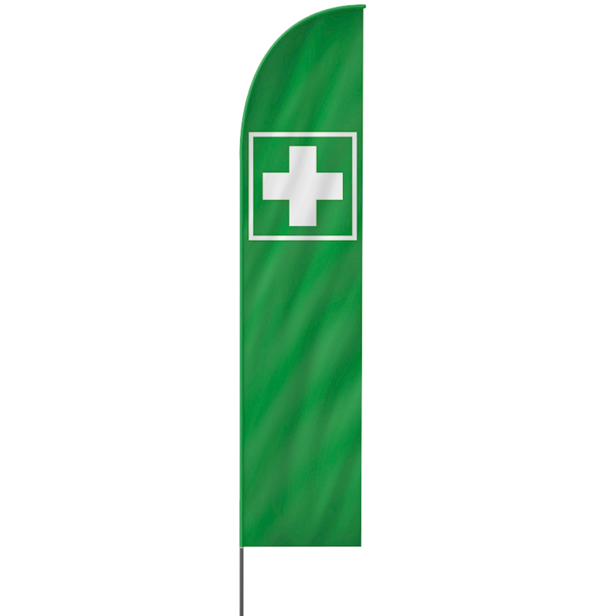 Straight | Erste Hilfe Beachflag, grün 