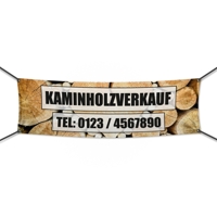 Kaminholz Verkauf Werbebanner | Wunschgröße (2332)