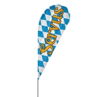 Drop | Servus, Oktoberfest Beachflag, blau weiß, verschiedene Größen, V1