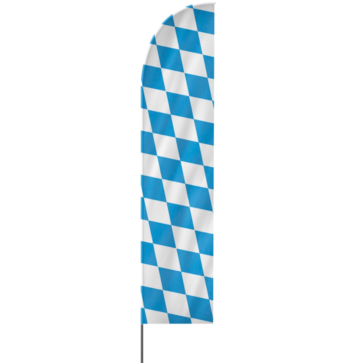 Straight | Oktoberfest Beachflag, blau weiß, verschiedene Größen, V1