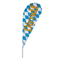 Drop | Dirndl, Oktoberfest Beachflag, blau weiß, verschiedene Größen, V1