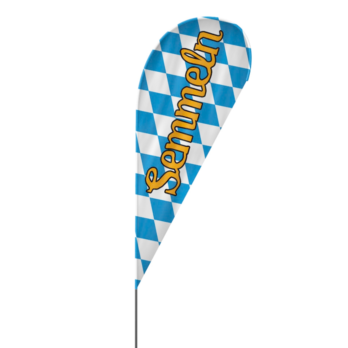 Drop | Semmeln, Oktoberfest Beachflag, blau weiß, verschiedene Größen, V1