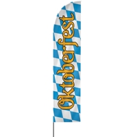 Straight | Oktoberfest Beachflag, blau weiß, verschiedene Größen, V2