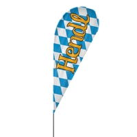 Drop | Hendl, Oktoberfest Beachflag, blau weiß, verschiedene Größen, V1