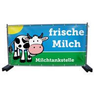 340 x 173 cm | Frische Milch Bauzaunbanner (3215)