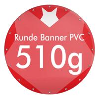 Wunschgröße | 510g PVC Banner rund selbst gestalten, Werbebanner, PVC Frontlit Premium B1