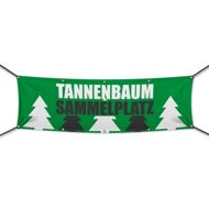 Tannenbaum Sammelplatz Werbebanner, Banner in 6 Größen (2804)