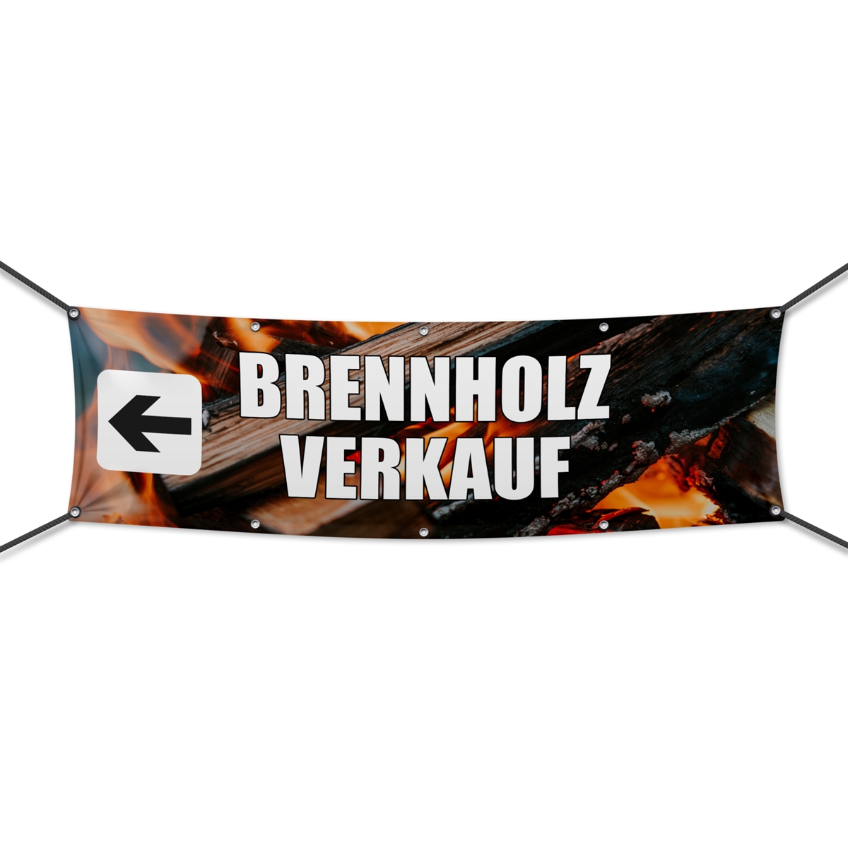 Brennholz Verkauf Werbebanner, Wunschformat (4128)
