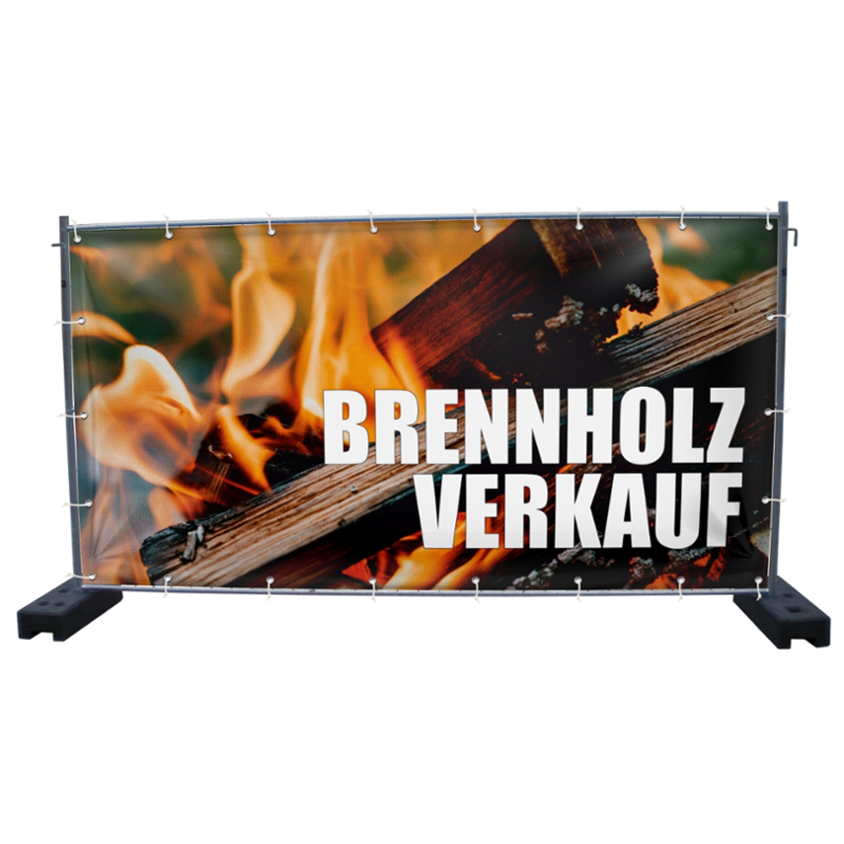 340 x 173 cm | Brennholz Verkauf Bauzaunbanner (4106)