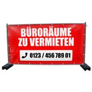 340 x 173 cm | Büroräume zu vermieten Bauzaunbanner (3999)