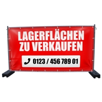 340 x 173 cm | Lagerflächen zu verkaufen Bauzaunbanner (3998)