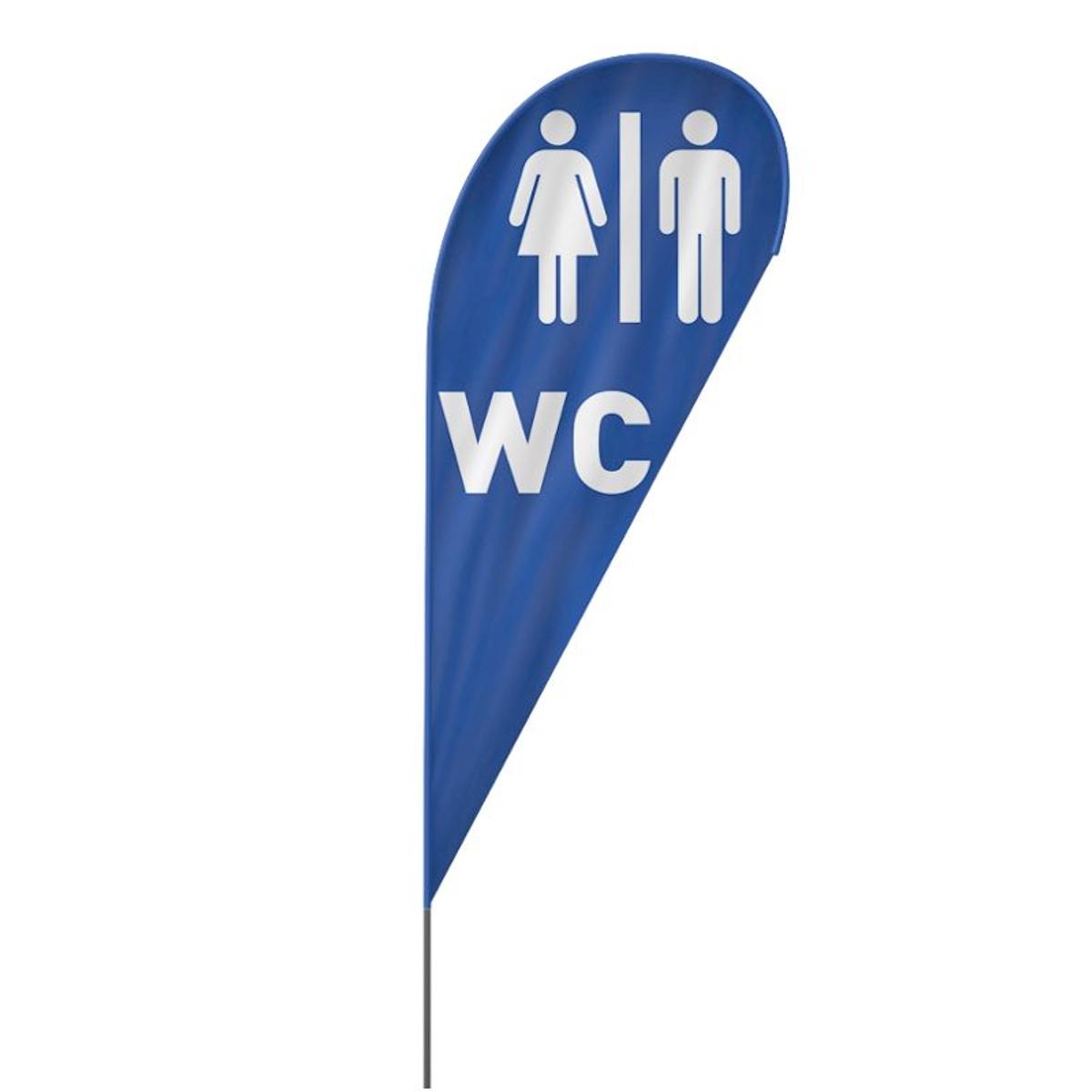 WC Toilette Beachflag, 3 Modelle, 4 Größen (1616)