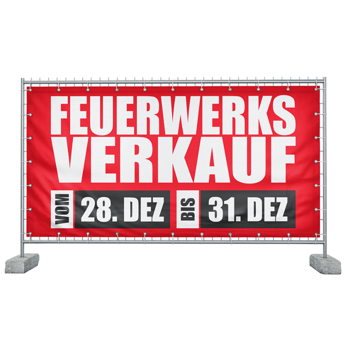 340 x 173 cm | Feuerwerksverkauf Bauzaunbanner (2171)