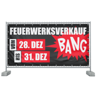 340 x 173 cm | Feuerwerksverkauf Bauzaunbanner (2164)