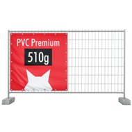 170 x 170 cm | Bauzaunbanner selbst gestalten, PVC Frontlit Premium B1