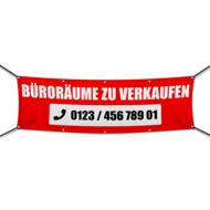 Büroräume zu verkaufen Werbebanner, Banner in 6 Größen (4008)