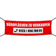 Büroflächen zu verkaufen Werbebanner, Banner in 6 Größen (4009)