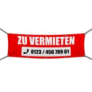 Zu vermieten Werbebanner, Banner in 6 Größen (4017)