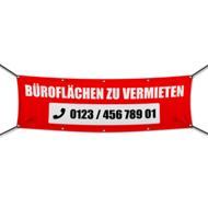 Büroflächen zu vermieten Werbebanner, Banner in 6 Größen (4013)