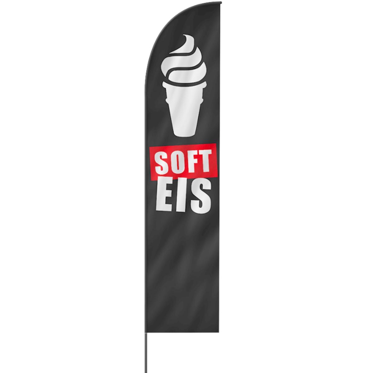 Softeis Beachflag, 3 Modelle, 4 Größen (3173)