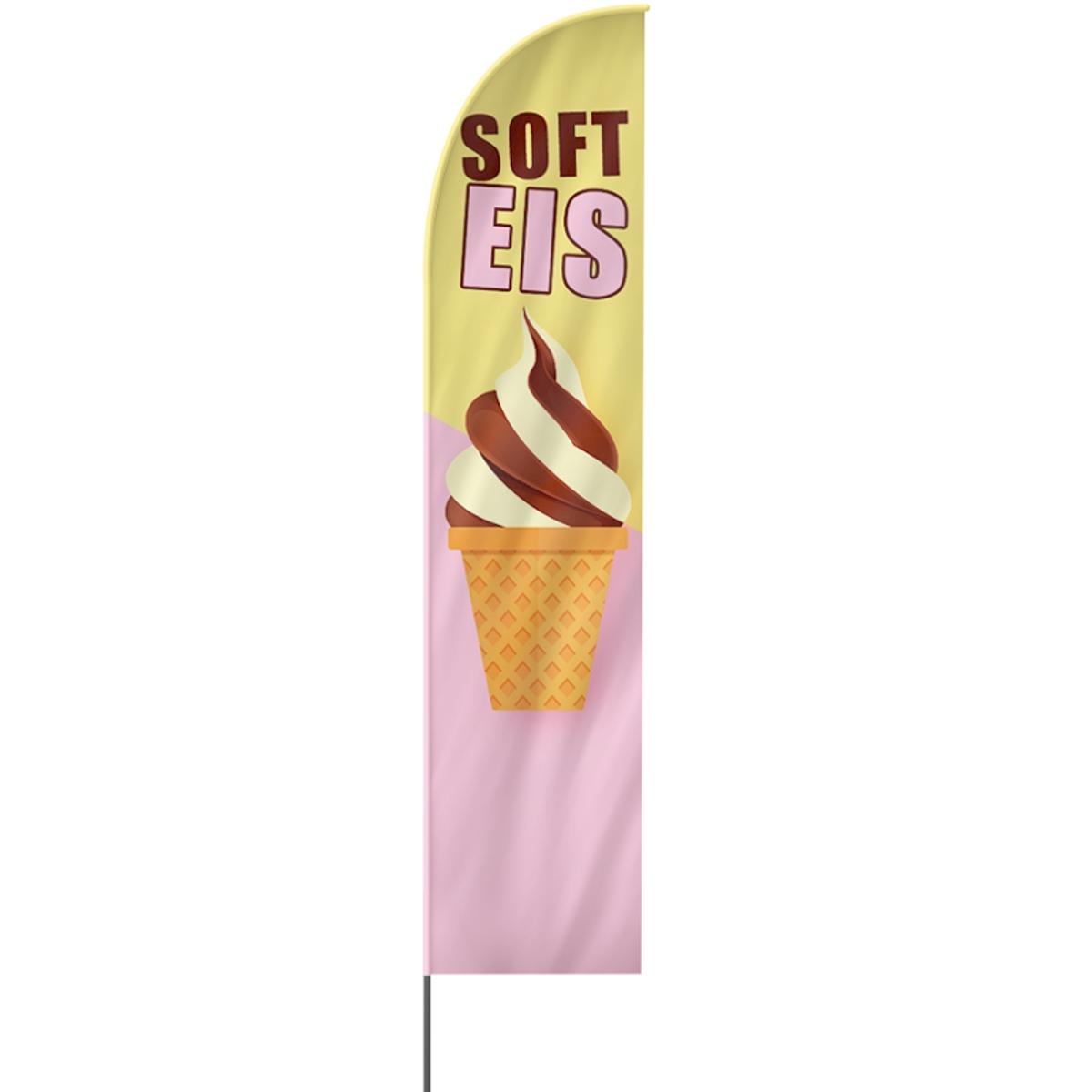 Softeis Beachflag, 3 Modelle, 4 Größen (3175)