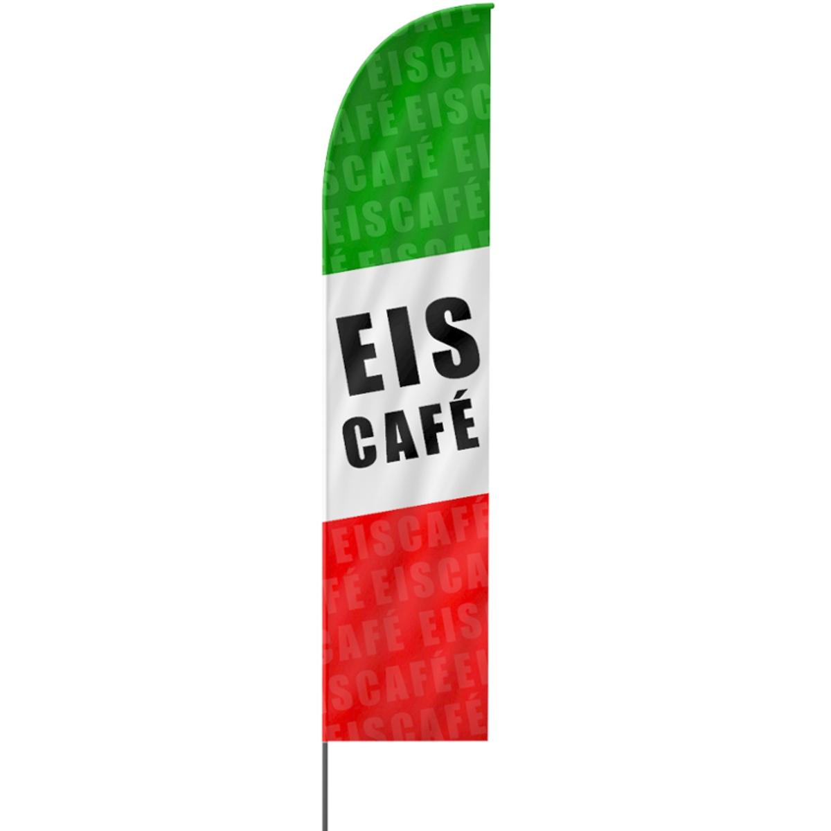 Eis Café Beachflag, 3 Modelle, 4 Größen (3169)