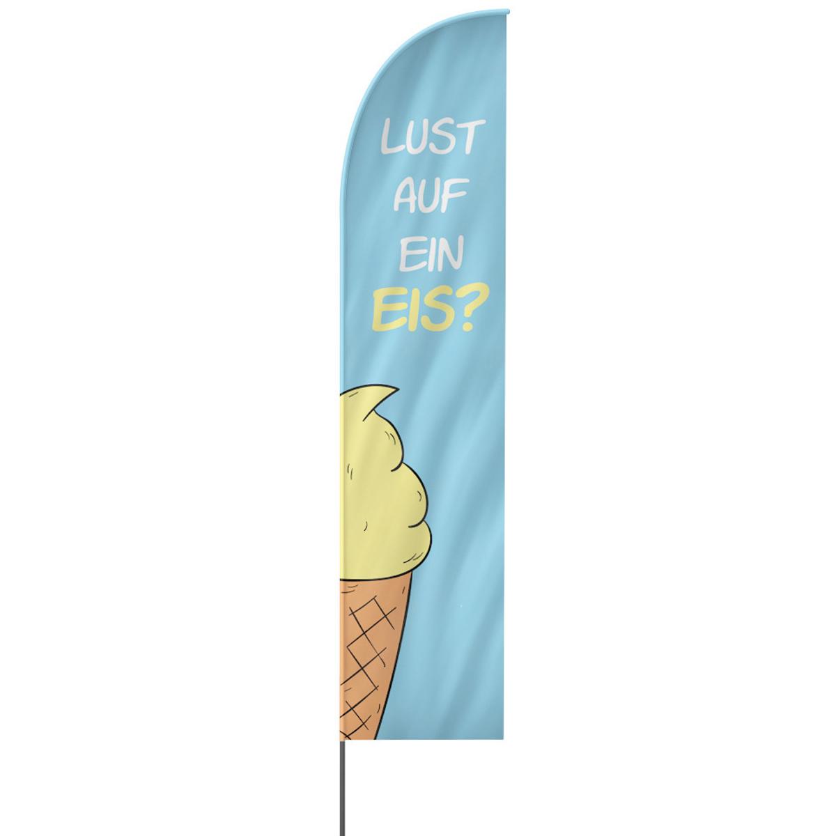 Lust auf Eis Beachflag, 3 Modelle, 4 Größen (1715)