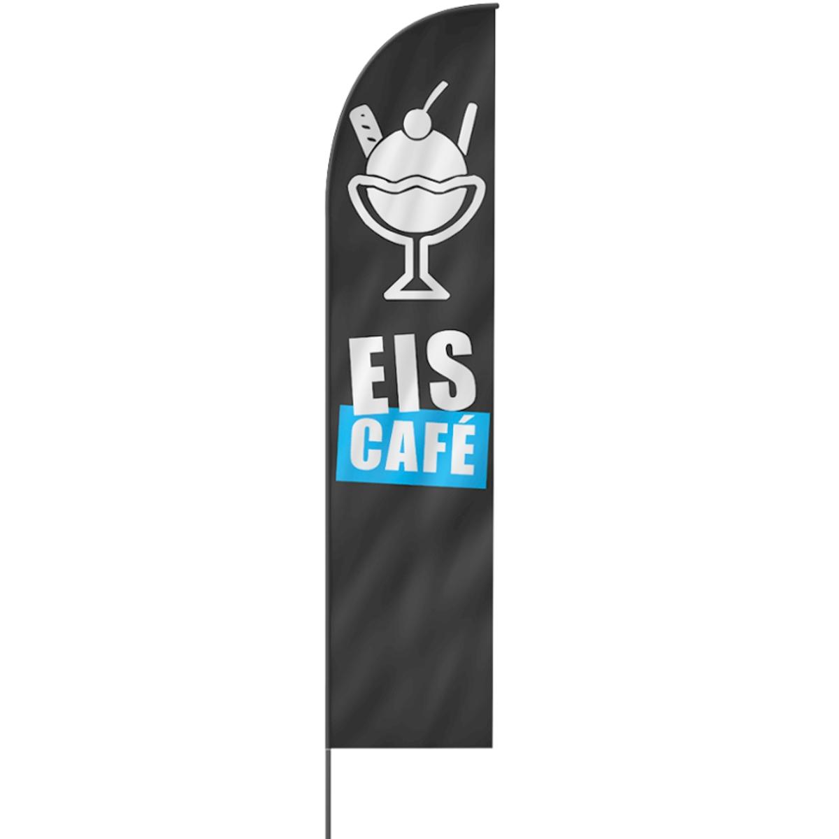 Eis Café Beachflag, 3 Modelle, 4 Größen (3174)