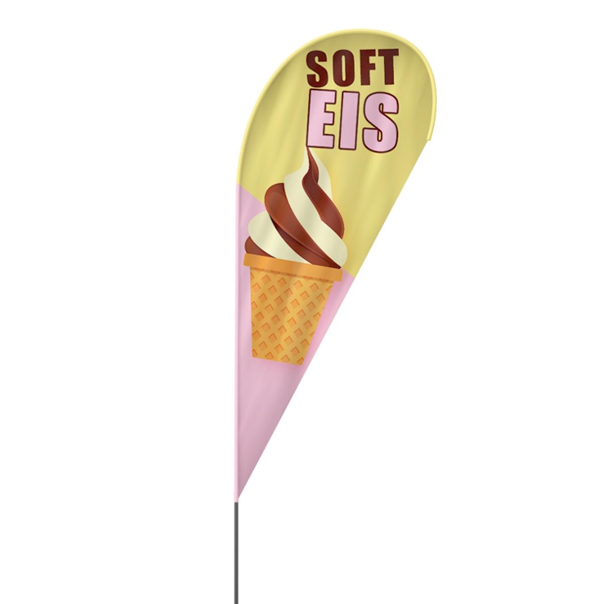 Softeis Beachflag, 3 Modelle, 4 Größen (3175)